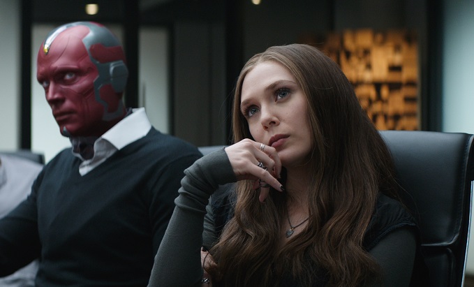 Vision (Paul Bettany) and Wanda Maximoff/Scarlet Witch (Elizabeth Olsen)