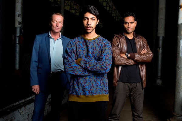 Iain Glenn, Hunter Page-Lochard and Rob Collins in Cleverman