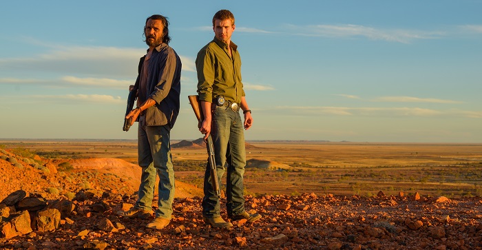 Aaron Pedersen and Alex Russell in Goldstone
