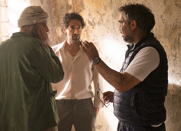 Wayne Blair with Adrien Brody on the set of Septembers Of Chiraz