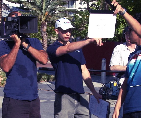 Hayden Fortescue on set