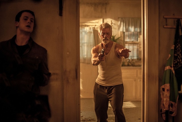 Dylan Minnete and Stephen Lang in Don't Breathe