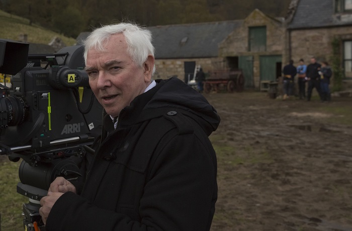 Terence Davies on the set of Sunset Song