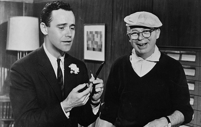 jack-lemmon-and-billy-wilder-in-ungkarlslyan-(1960)