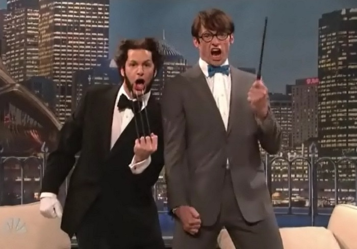Andy Samberg and Hugh Jackman on Saturday Night Live