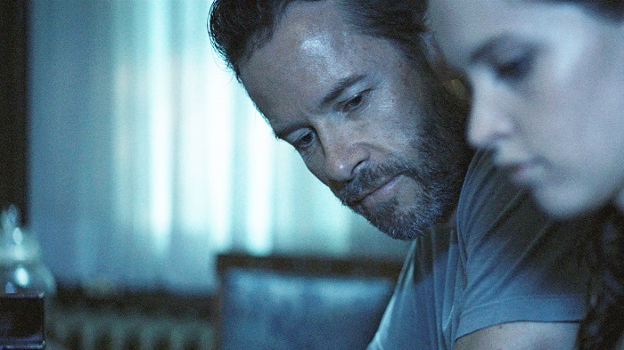 Guy Pearce and Felicity Jones in Breathe In