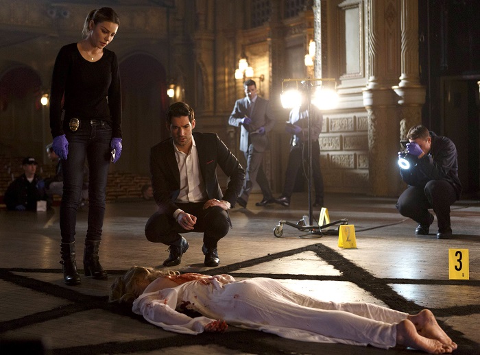 Laura German and Tom Ellis in Lucifer
