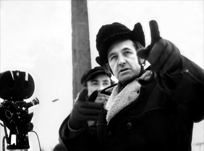 Andrzej Wajda on set