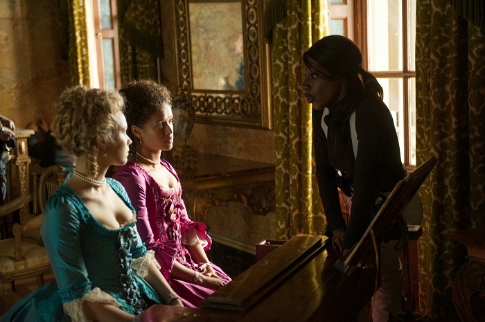 Amma Asante on the set of Belle