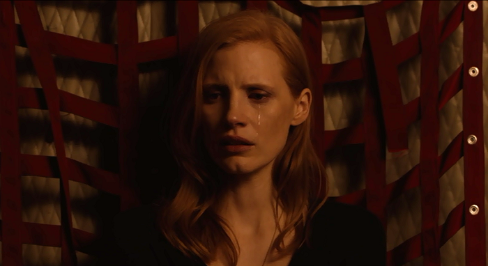Jessica Chastain...not happy