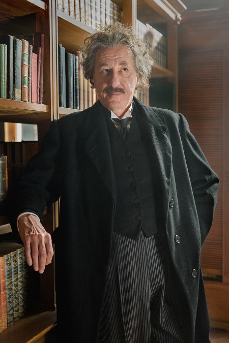 Geoffrey Rush as Albert Einstein in National Geographic's 'Genius'.
(photo credit: National Geographic/Dusan Martincek)