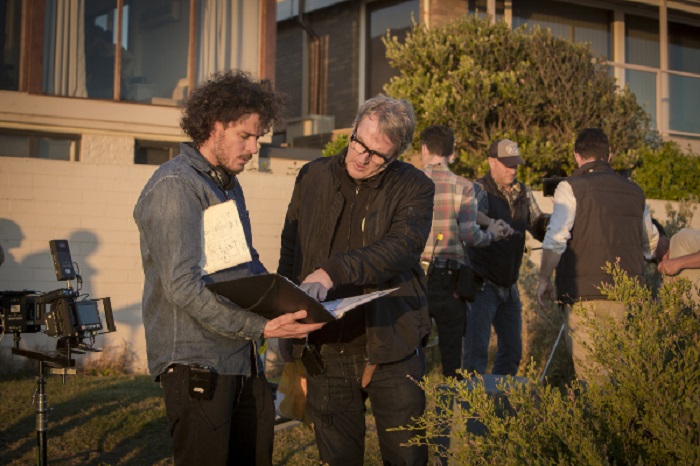 Luke Davies with director, Garth Davis, on the set of Lion
