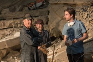 Michael Keaton on set with director Jon Watts