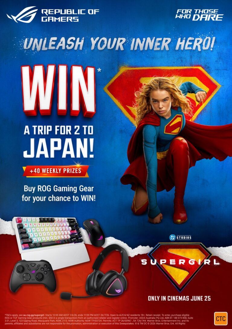 ASUS ANZ joins forces with DC Studios and Warner Bros. Pictures for ROG Gaming Gear x Supergirl Movie Promotion