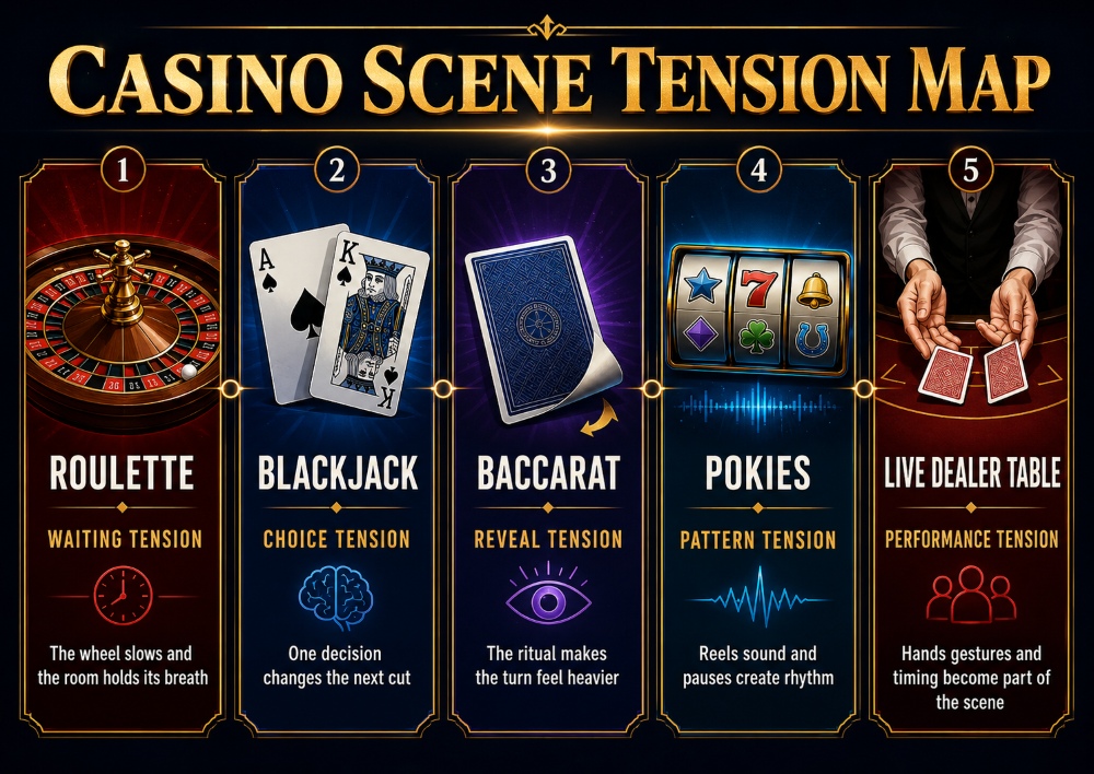 Casino scene tension map infographic