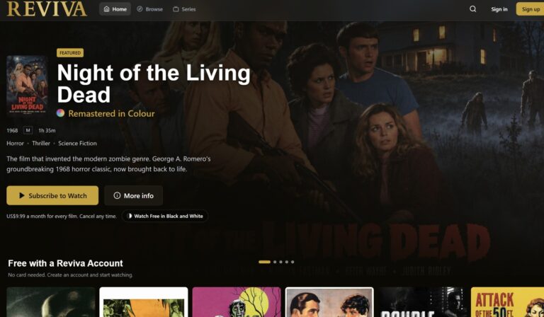 RevivaTv to launch - giving Classic Cinema titles a new lease on life